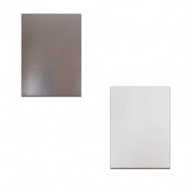 03 Chapas 20 x 28 cm Metal Branco e verso Prata Sublimável 
