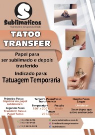 10 Folhas Transfer para Tatuagem A 4 Sublimação