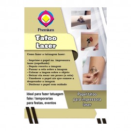 Kit 10 Folhas Tatuagem Fake Laser