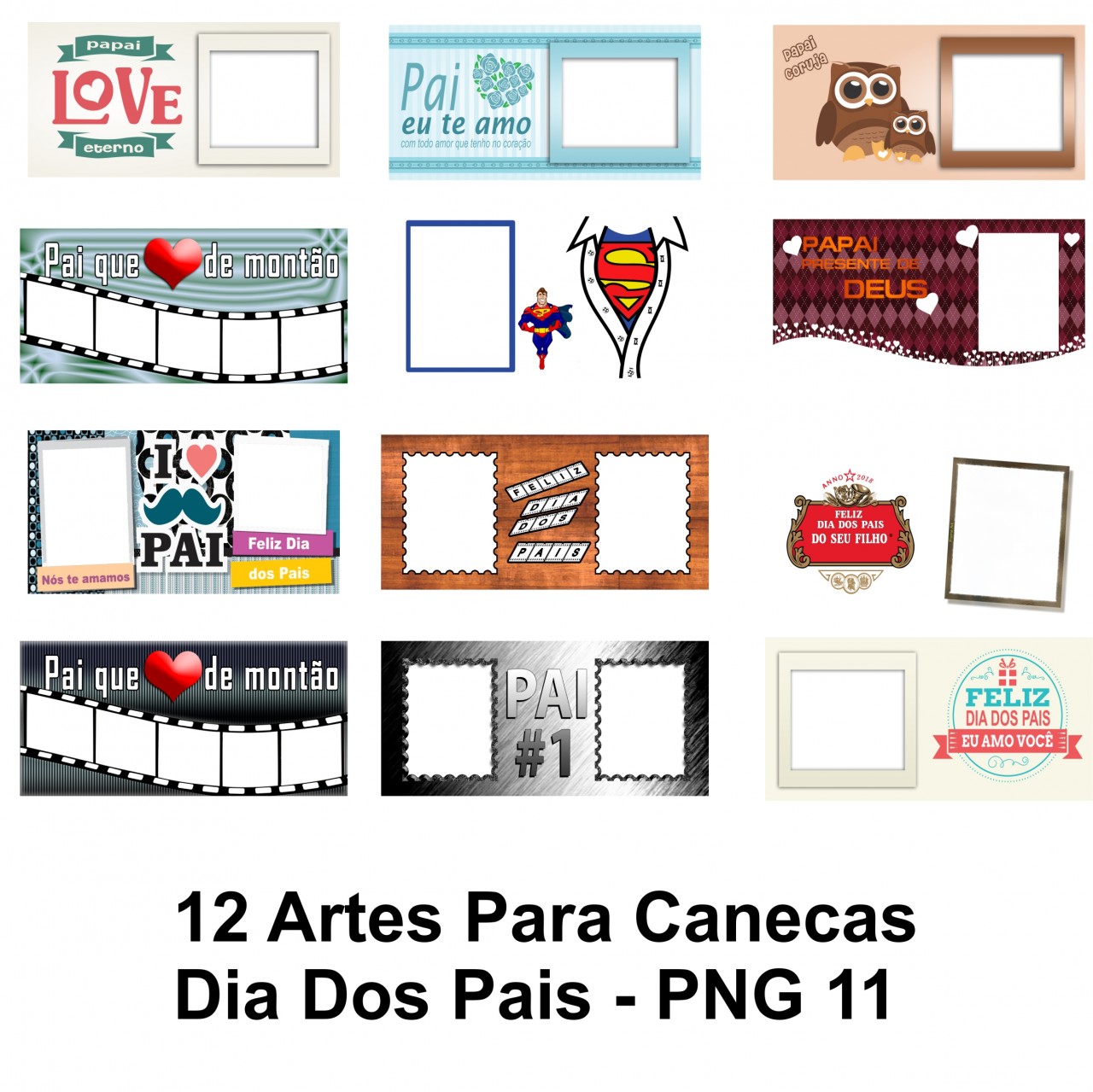 12 Artes Para Canecas Dia Dos Pais - PNG 11 - Sublimaticos